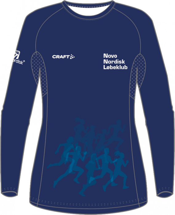 Craft - Nnl Ls Running Tee Women - Azul marino & azul claro